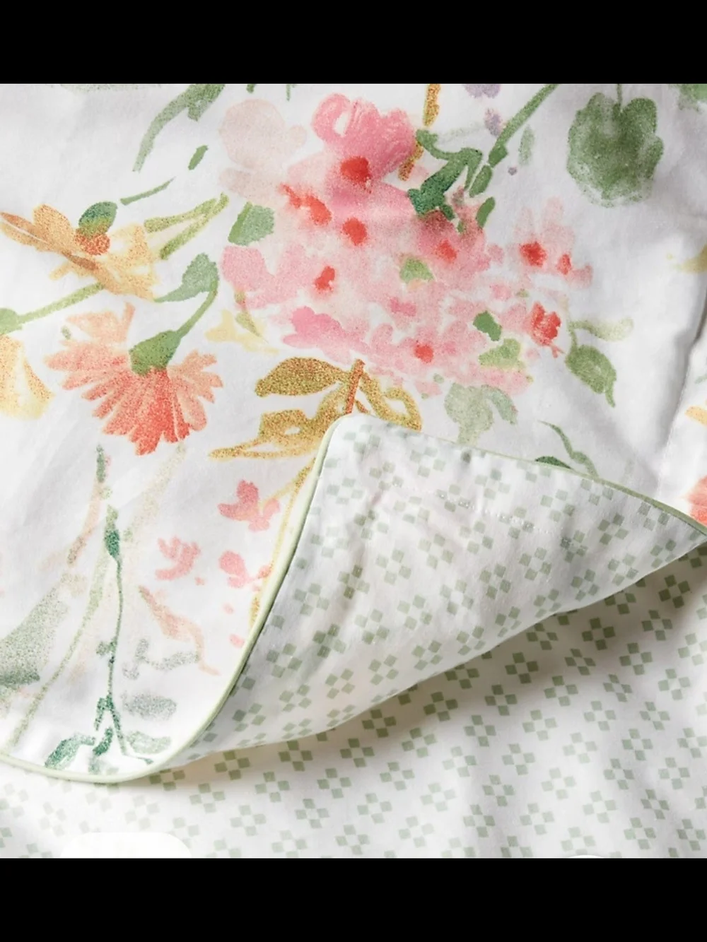 Ralph Lauren Marguerite Floral FULL / QUEEN Duvet Cover & Shams Set Green Multi
